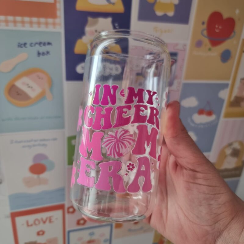 Vaso de vidrio 16 oz - In My Cheer Mom Era