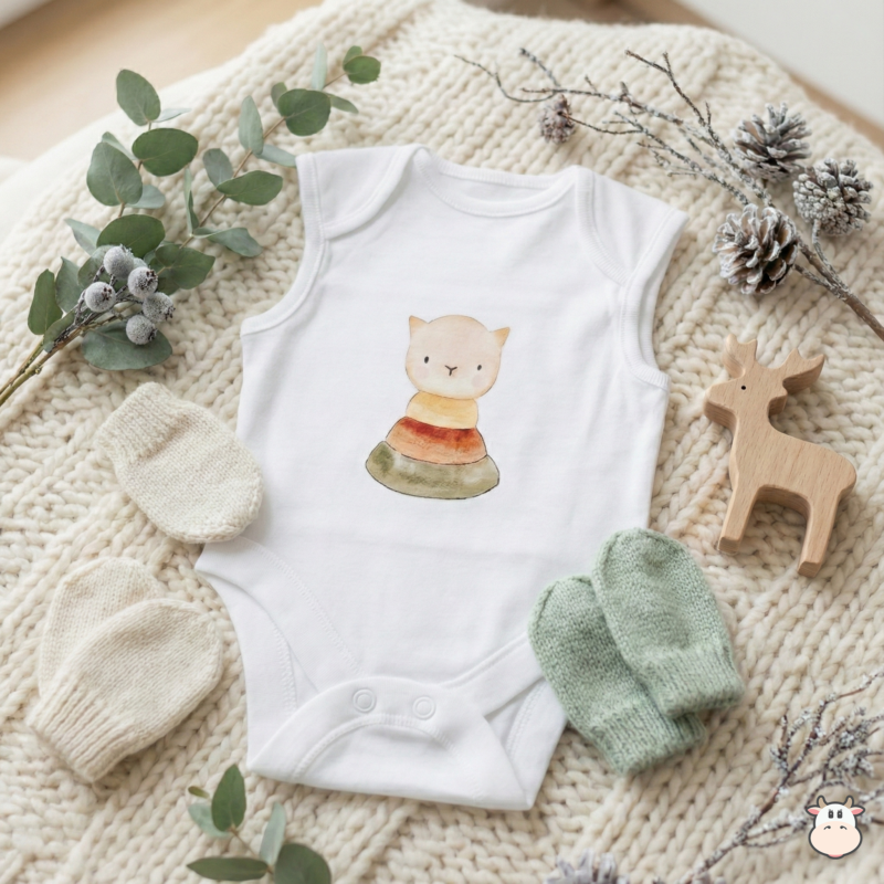 Body estampado para bebé RN - DTF - Gatito
