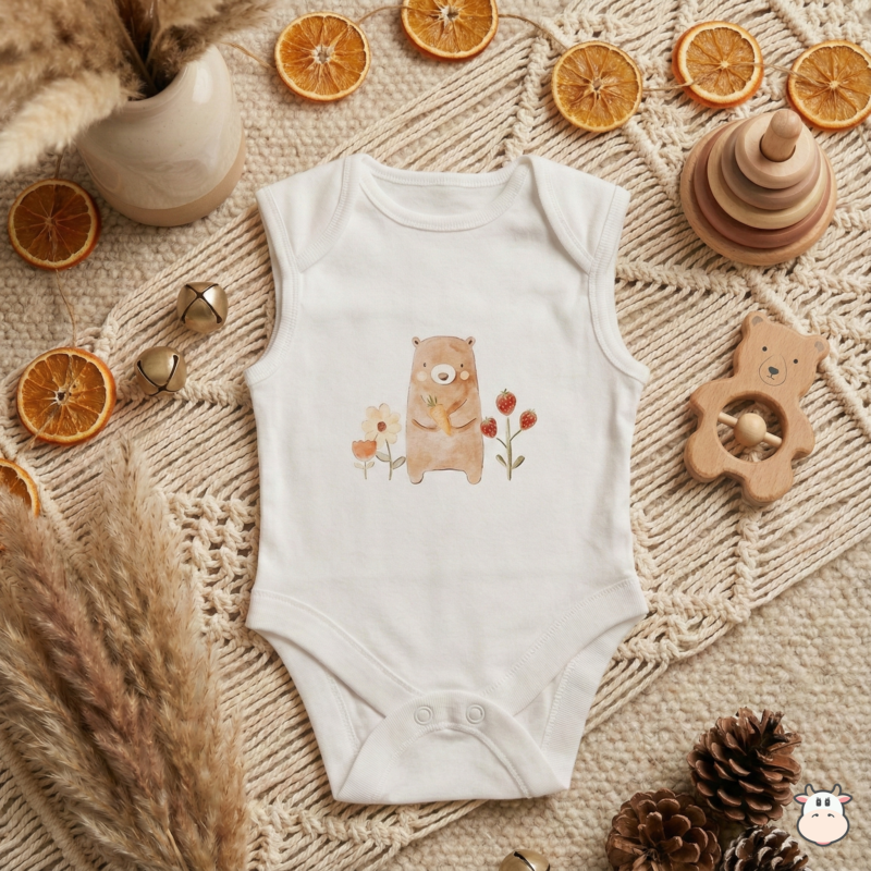 Body estampado para bebé RN - DTF - Osito