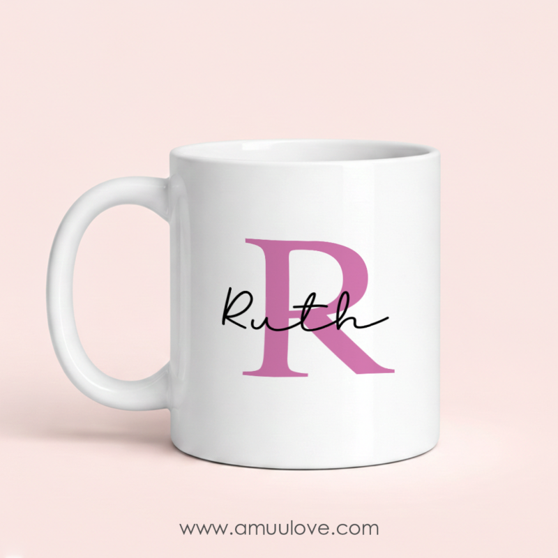 Taza sublimada "Inicial + Nombre" para Ella