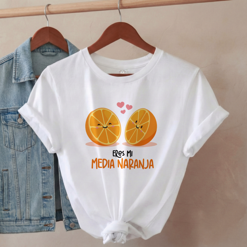 Camiseta - "Eres mi media naranja"